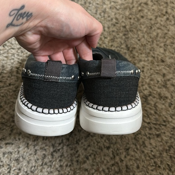 EUC Hey Dudes Wendy Studded Graphite Slip On Shoes - Picture 2 of 6